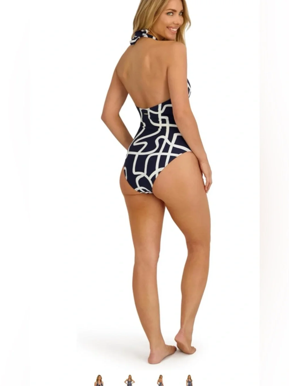 Nautica Women's One Piece Swimsuit – Tummy Control, Ring Front, Removable Cups - Picture 3 of 7
